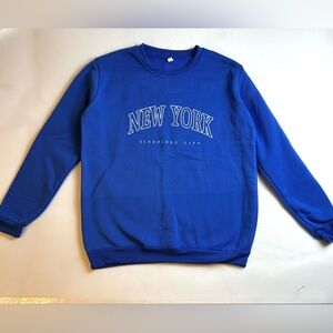 New Blue New York Sleepless City Women’s Oversize Fleece Sweatshirt / XL